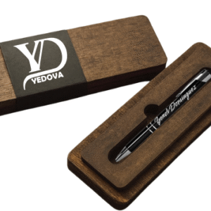 Pluma personalizada con caja de mdf